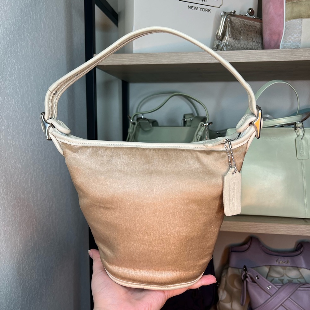 RARE Vintage Coach Satin Maggie Duffle